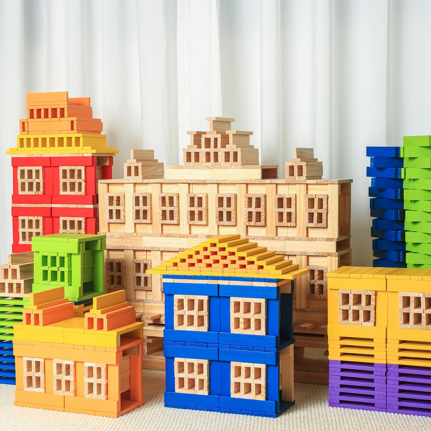 Rectangular wooden building planks