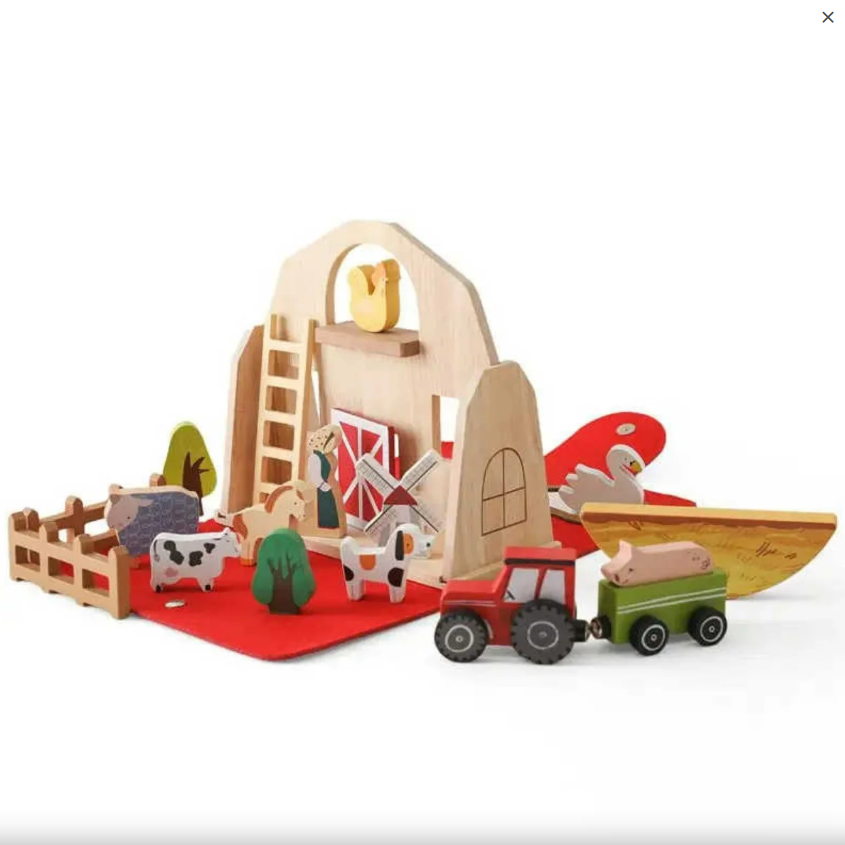 Montessori Wooden Farm Animal Play Set – Toddler Pretend Play & Educational Toy