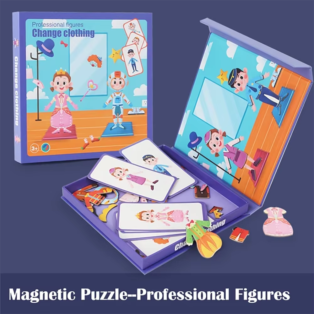 Magnetic Puzzle Learning Toy – Educational STEM Game for Kids Ages 3+, Montessori Activity & Gift