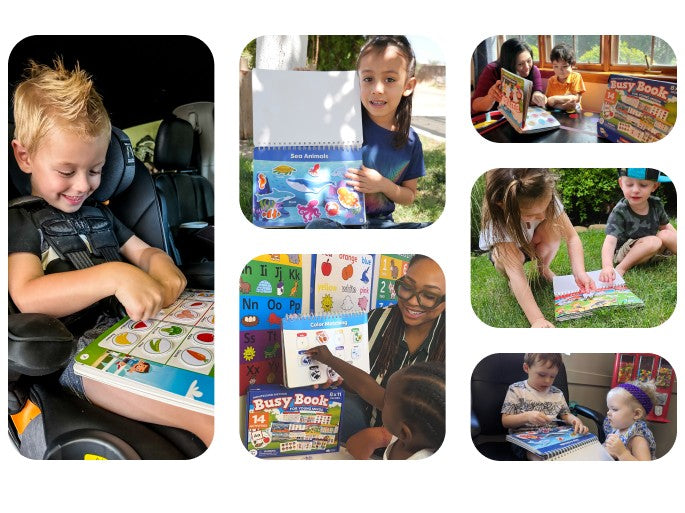 Montessori Preschool Busy Book for Toddlers – Sensory Learning Activity Book, Ages 3+