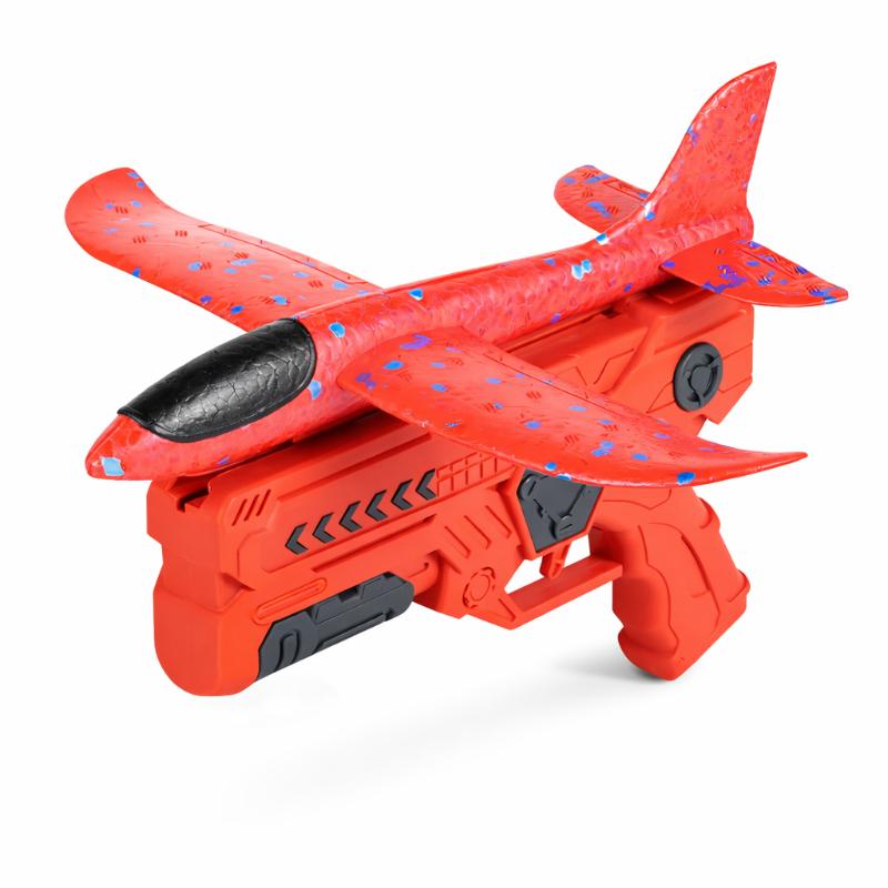 Kids Foam Airplane Launcher Toy – Outdoor Foam Glider Plane Toy for Boys & Girls