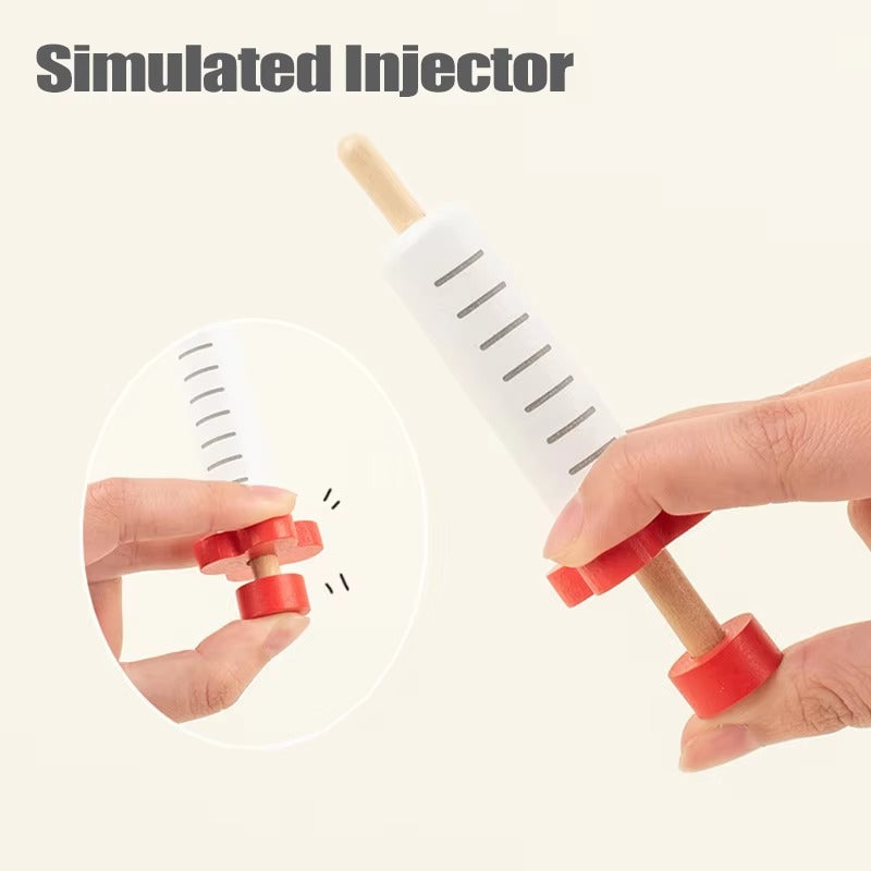 Montessori Wooden Doctor Kit for Toddlers – Pretend Play Medical Toy Set