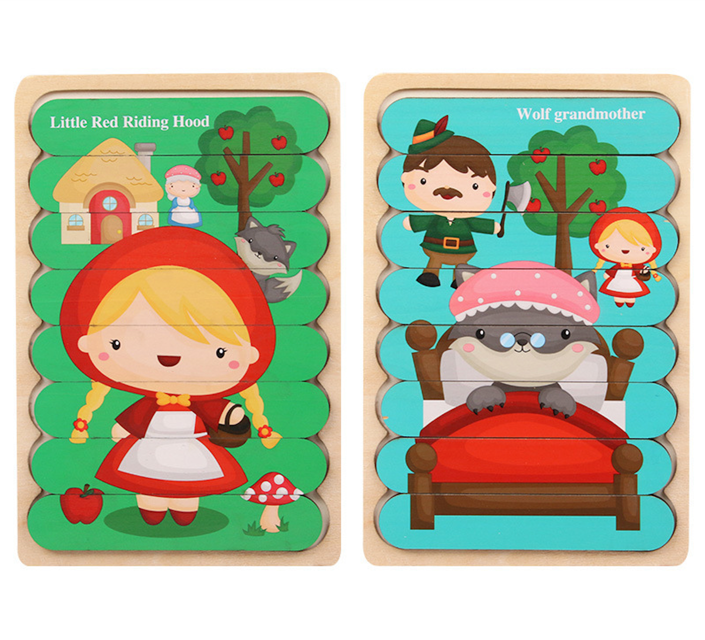 Montessori Flip Puzzle Sets (Set of 2)