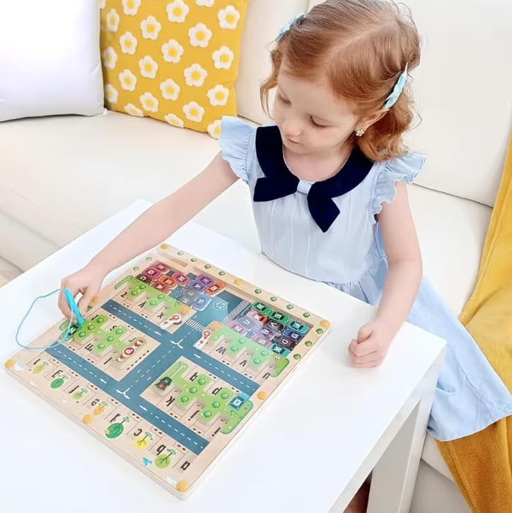 Magnetic Alphabet Maze Board