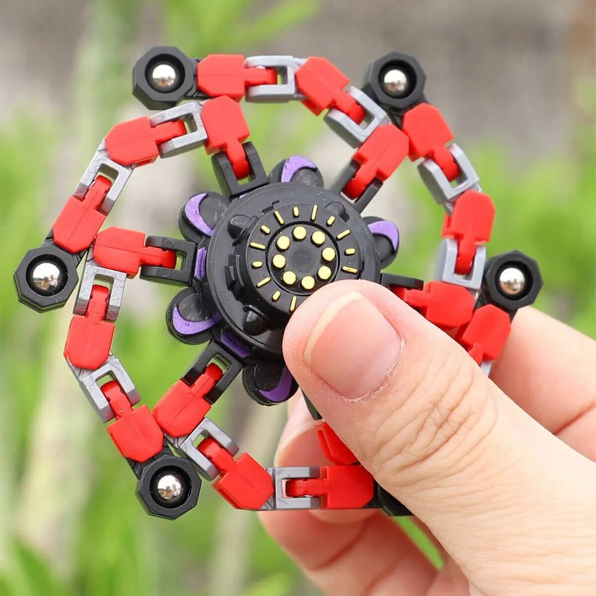 Transforming Fidget Spinner Toy for Kids – Stress Relief Sensory Spinner, Handheld Puzzle