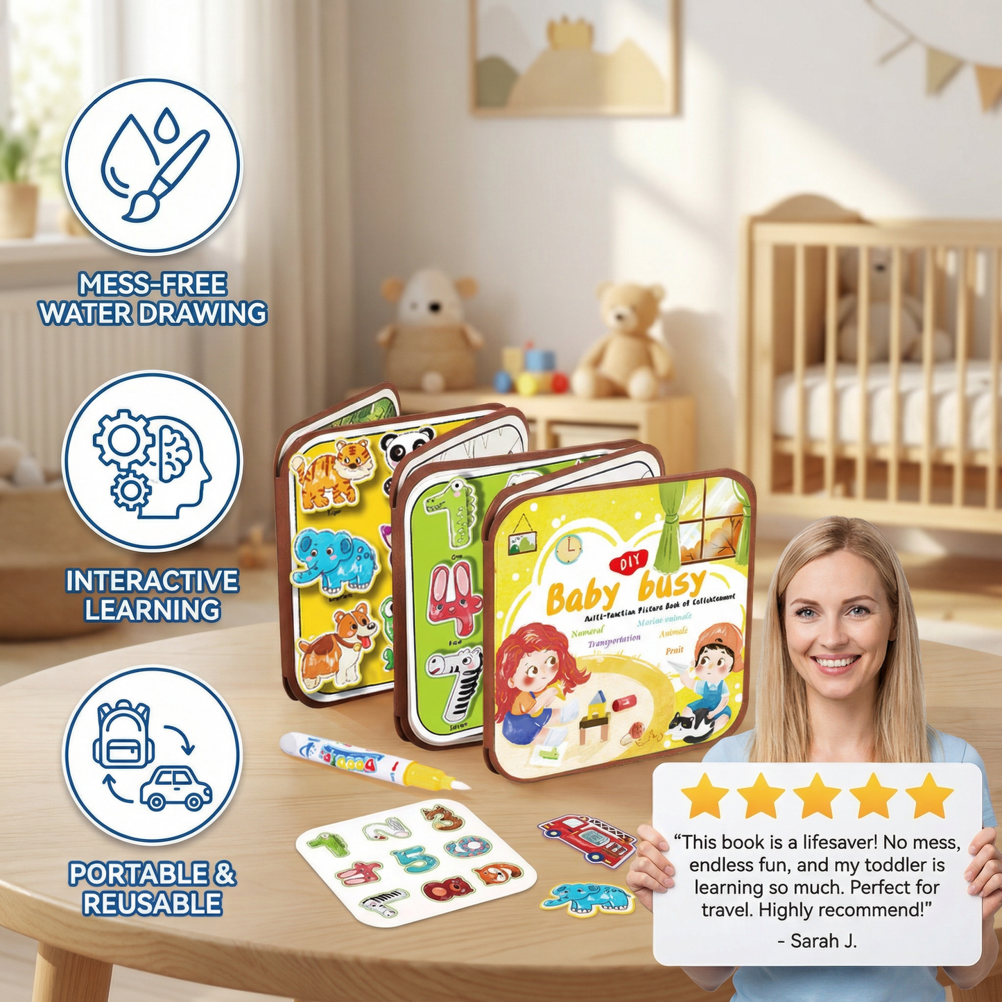 2-in-1 Montessori Storybook for Kids – Coloring & Interactive Learning Activity Book