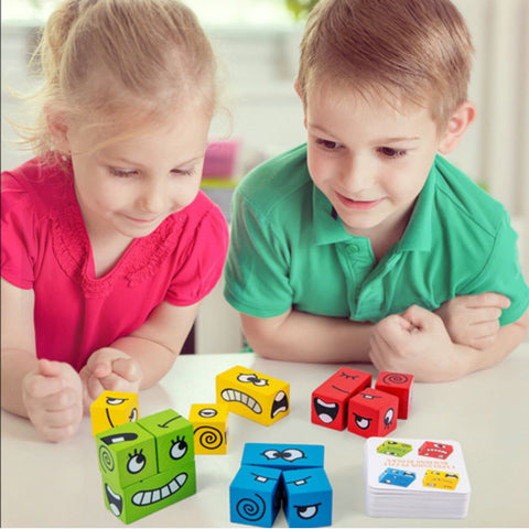 Montessori Educational Puzzle Cube – Tangram Brain Teaser for Kids