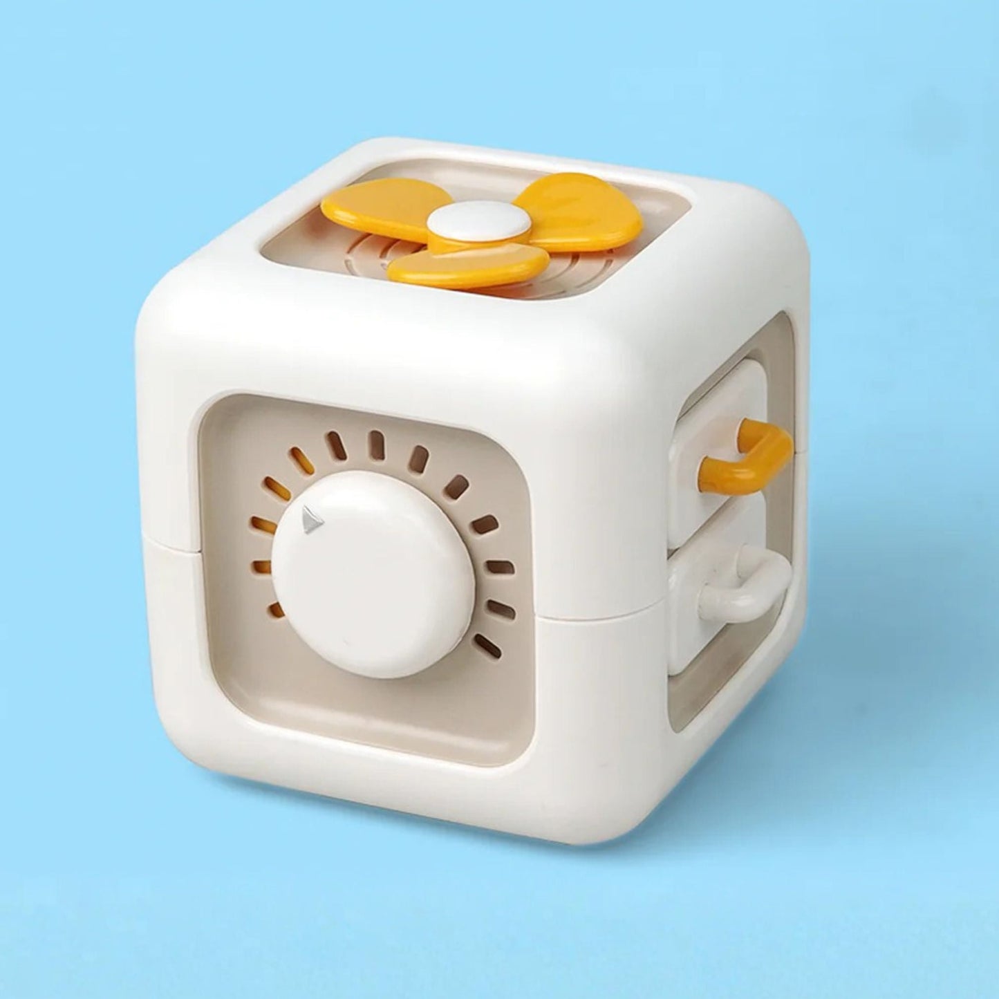 Montessori Wooden Activity Cube for Toddlers – 6-in-1 Educational Motor Skills Toy