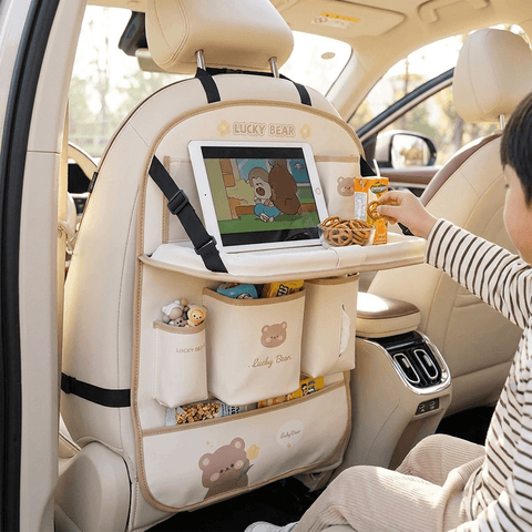 Foldable Kids Car Seat Tray Organizer for Travel