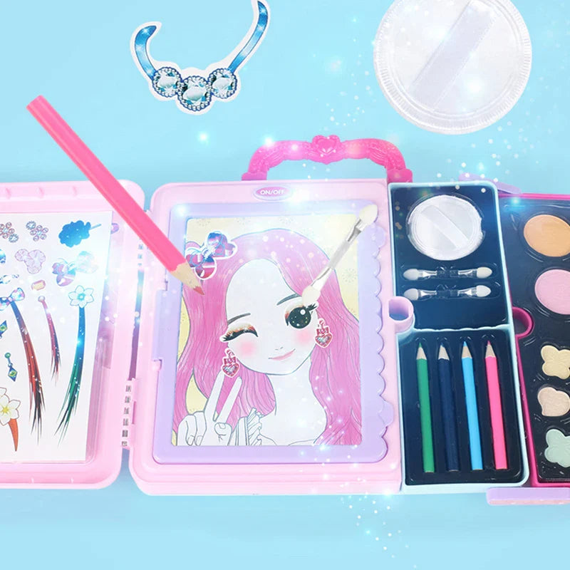 Kids Makeup Drawing Kit – Fantasy & Fun Face Painting Art Set