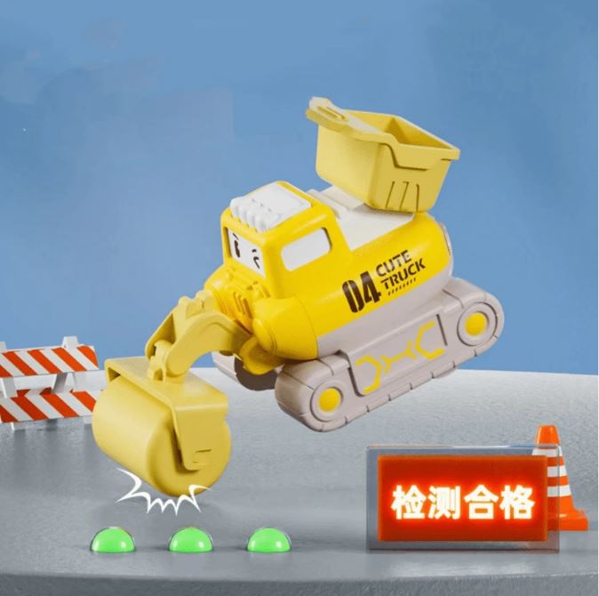 Press-On Toy Construction Truck with Movable Joints