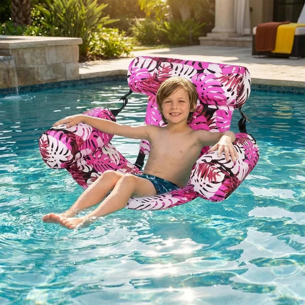 Inflatable Pool Hammock Float with Backrest