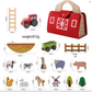 Montessori Wooden Farm Animal Play Set – Toddler Pretend Play & Educational Toy