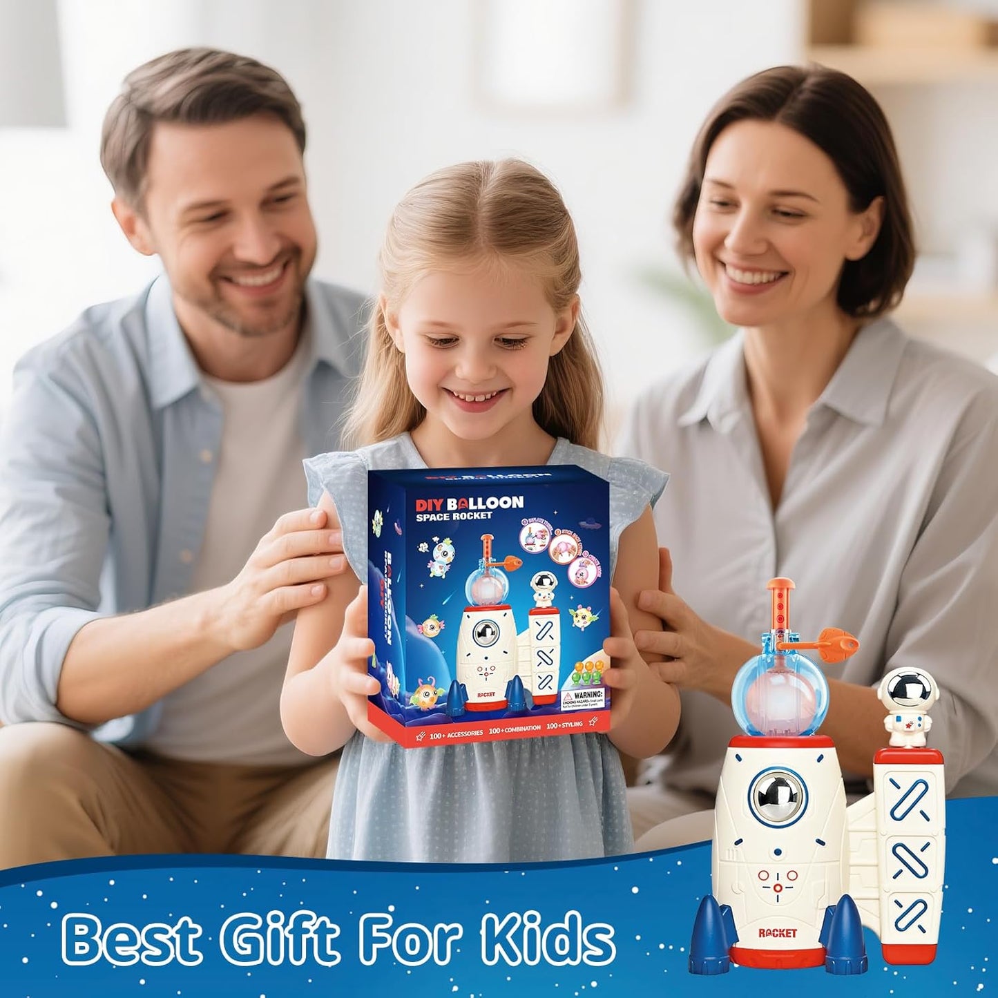 DIY Nano Tape Bubble Craft Kit for Kids, Rocket & Balloon Maker, Gift for Boys & Girls
