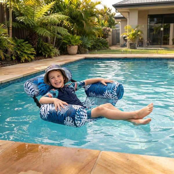 Inflatable Pool Hammock Float with Backrest