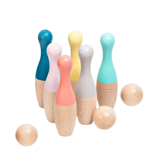 Kids Wooden Bowling Set