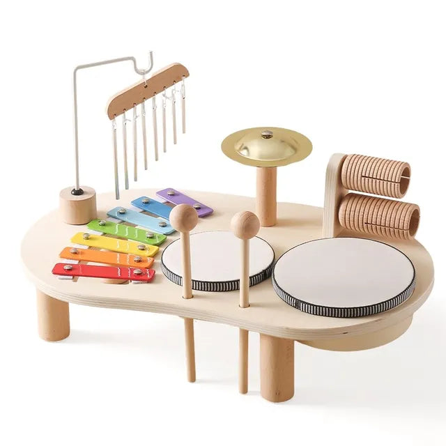Montessori Toddler Music Set – Wooden Musical Instruments (Percussion & Rhythm), Early Learning Gift