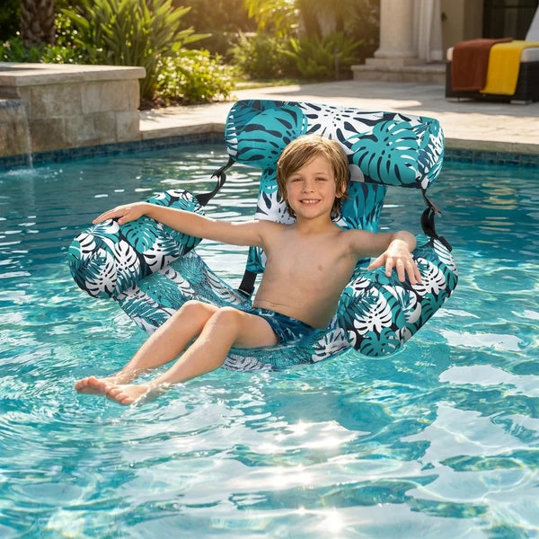 Inflatable Pool Hammock Float with Backrest