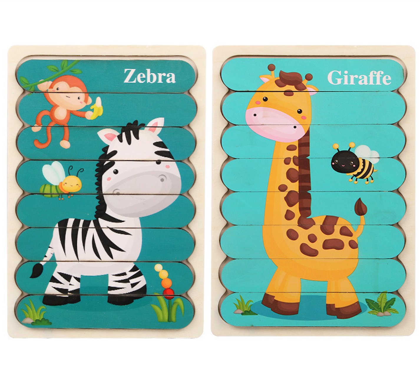 Montessori Flip Puzzle Sets (Set of 2)