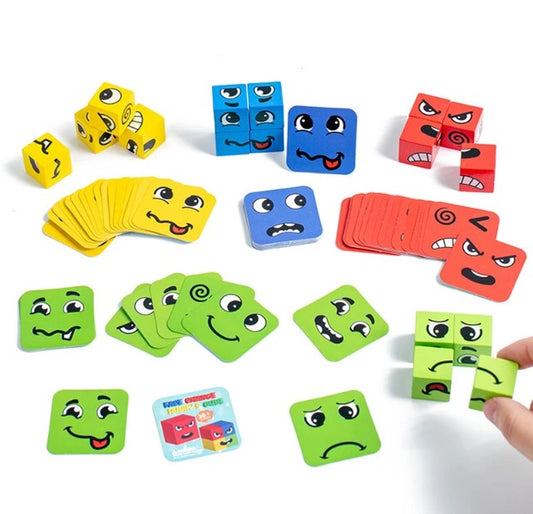 Silly face race game- Eco-Friendly Wood Game