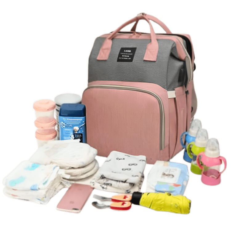 All-in-One Diaper Bag – Multifunctional Baby Bag with Changing Station & Travel Organizer