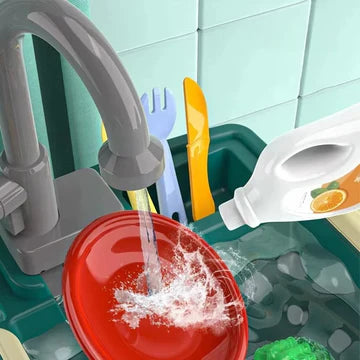 Kids Play Kitchen Set with Running Water – Pretend Cooking Toy for Boys & Girls
