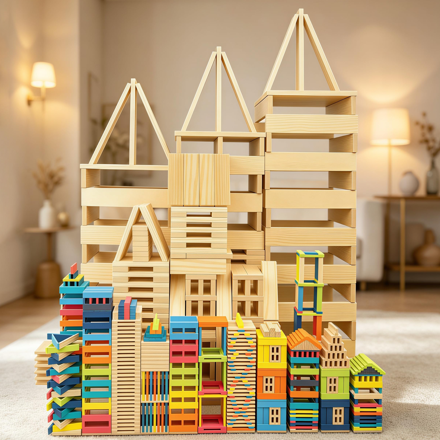 Rectangular wooden building planks