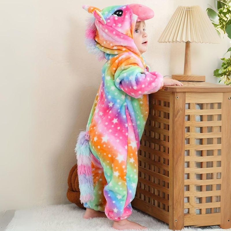 Hooded Animal Onesie Pajamas – Soft Plush Jumpsuit for Kids & Adults