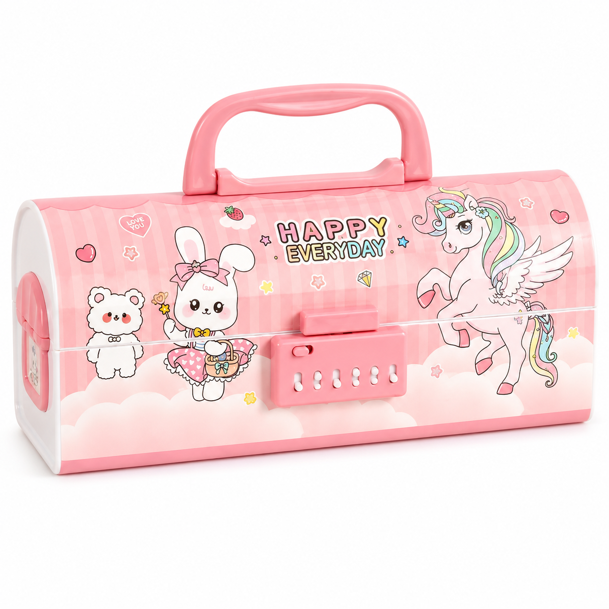 Lockable pencil case with combination locks
