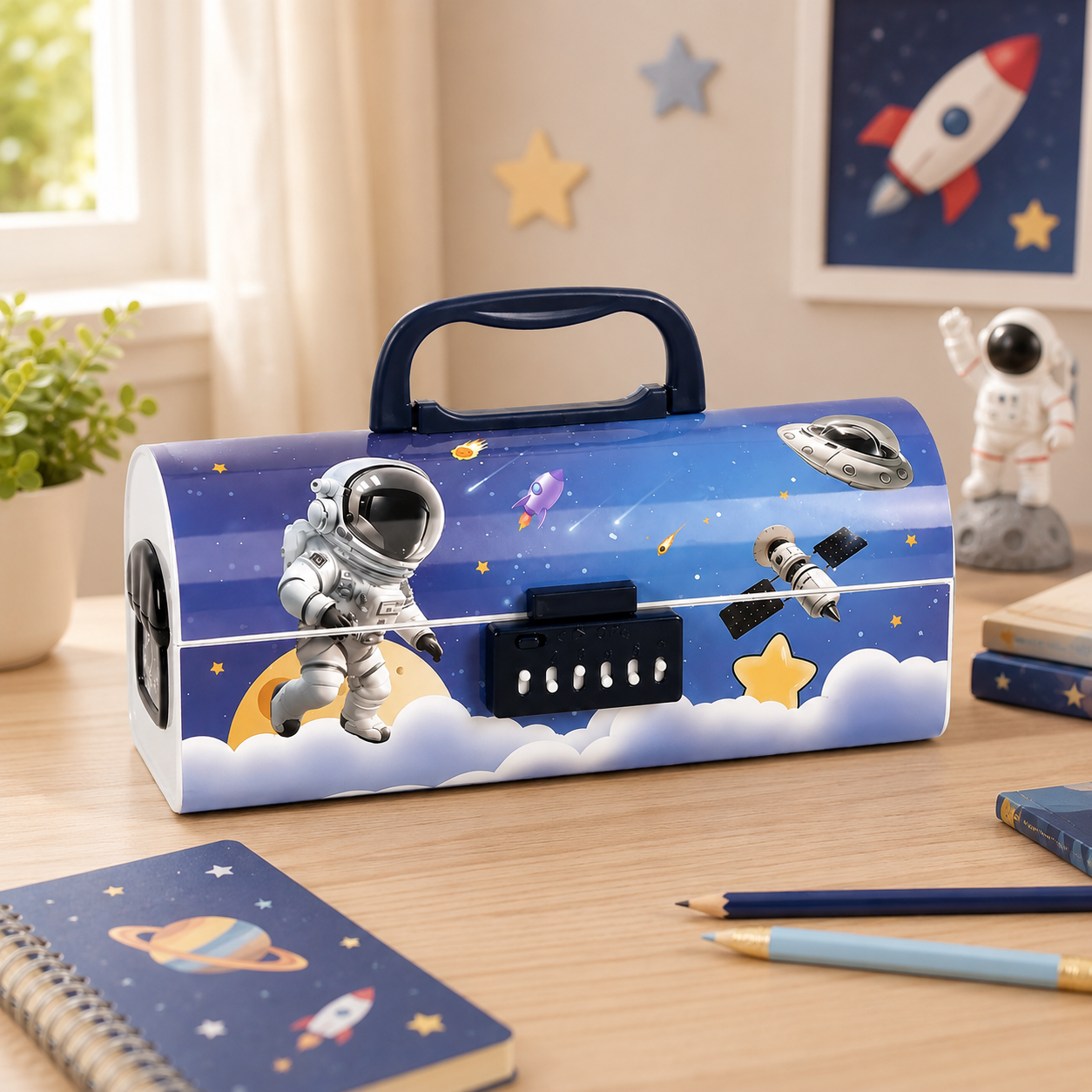 Lockable pencil case with combination locks
