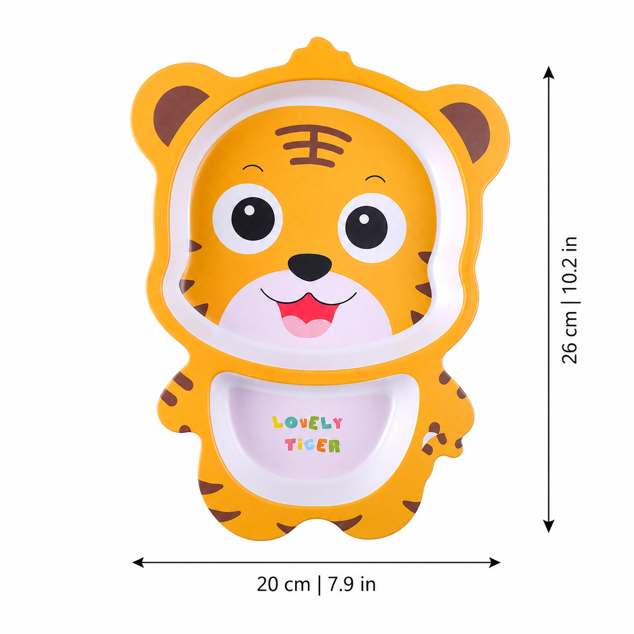 Tiger-themed children's tableware set