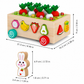 Wooden vegetable sorting game with magnetic pieces