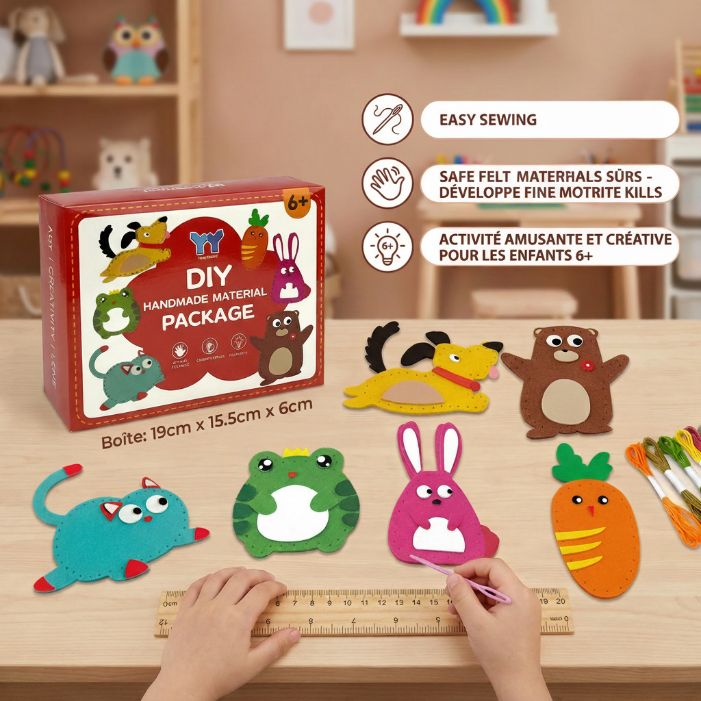 DIY Felt Animal Sewing Kit for Kids