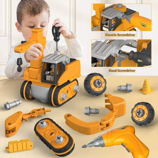 Educational Assembled Crane Excavator Toy