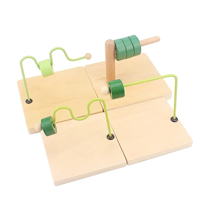 Montessori Wooden Dowel and Wire Activities for Threading