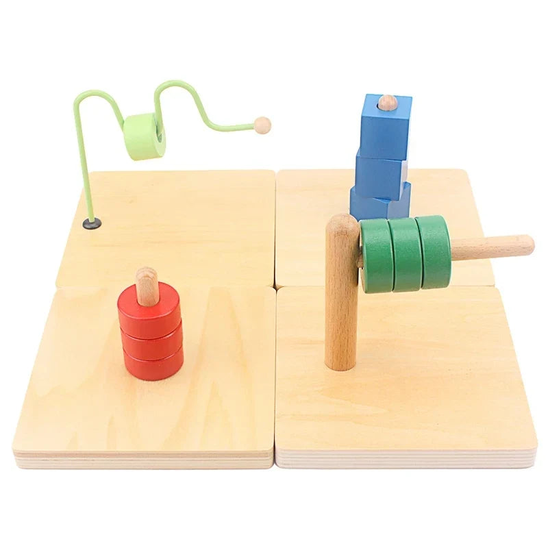 Montessori Wooden Dowel and Wire Activities for Threading