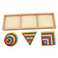 Montessori Geometric Layering Trays with Circles, Squares and Triangles