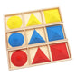 Montessori Geometric Layering Trays with Circles, Squares and Triangles