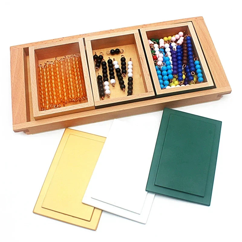 Montessori Addition Snake Game with Bead Bars and Wooden Tray
