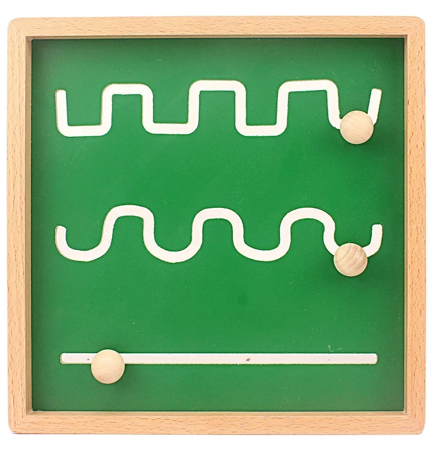 Montessori Wooden Pre-Writing Board with Tracing Ball