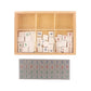 Montessori Checkerboard Number Tiles with Wooden Storage Box