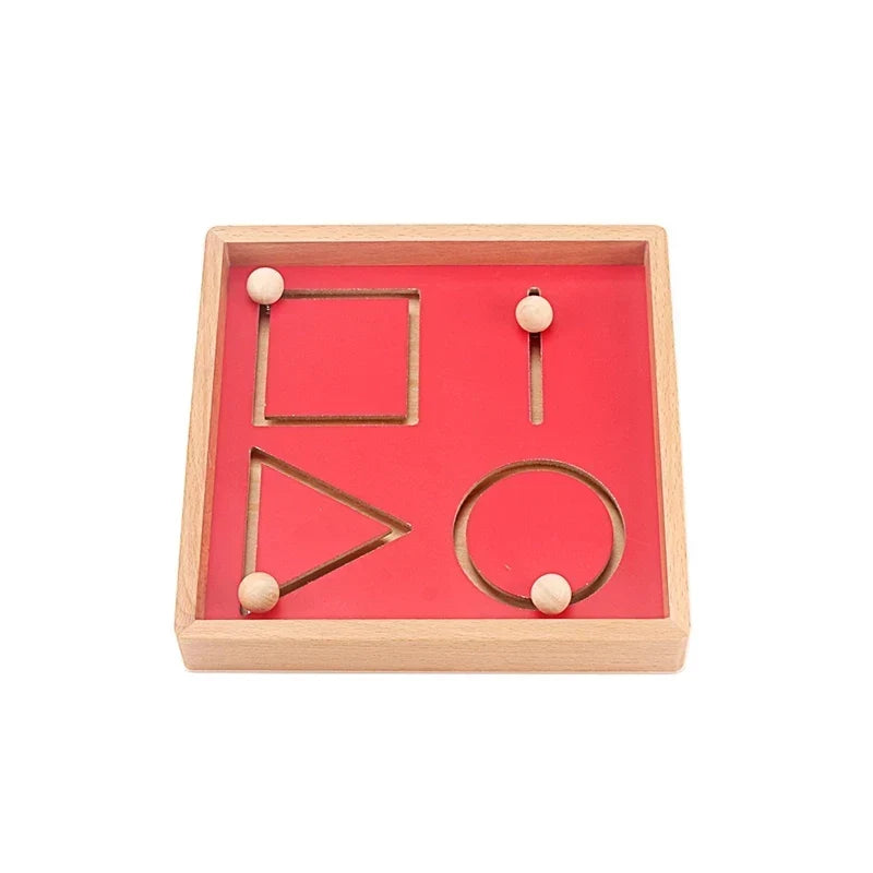 Montessori Wooden Pre-Writing Board with Tracing Ball