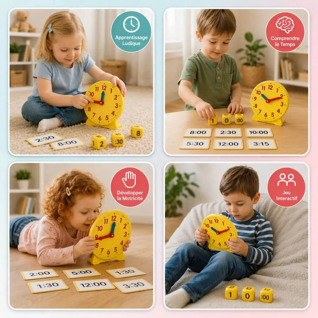 Interactive Montessori Learning Clock for Kids