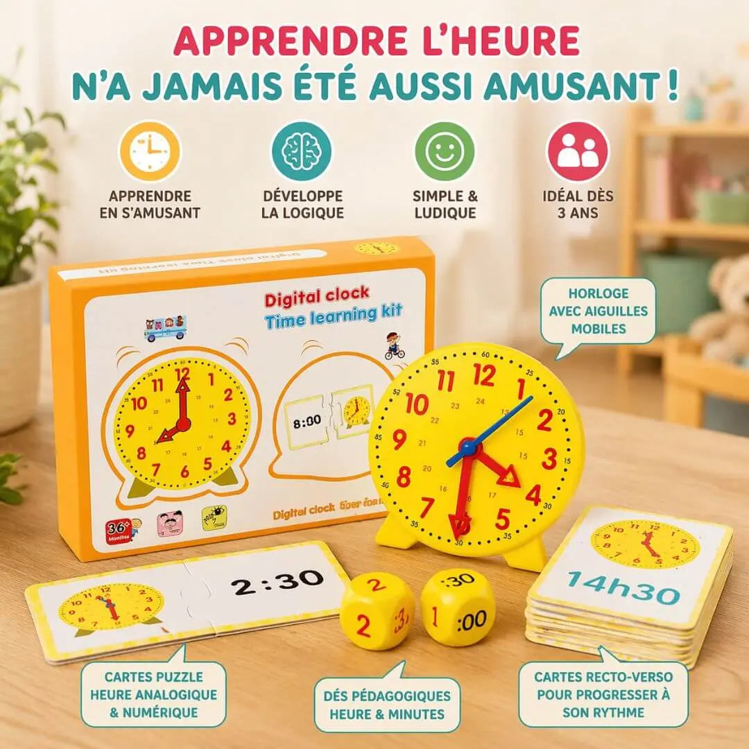 Interactive Montessori Learning Clock for Kids