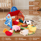 Farm Animal Plush Playset with Portable Barn