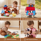 Farm Animal Plush Playset with Portable Barn