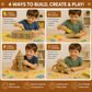 Cardboard construction tool kit with connectors