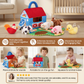 Farm Animal Plush Playset with Portable Barn
