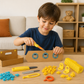 Cardboard construction tool kit with connectors