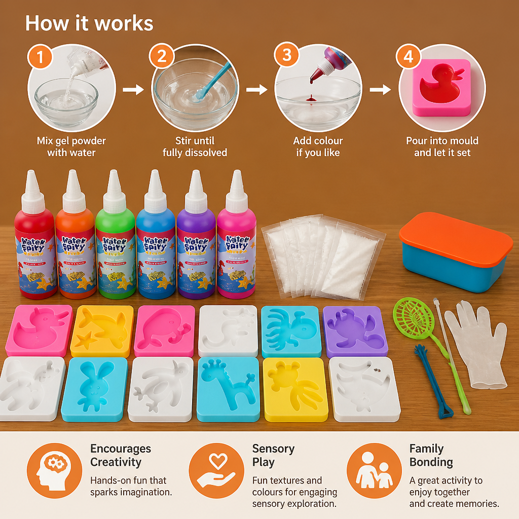 Creative Water Jelly Kit with Gels and Moulds